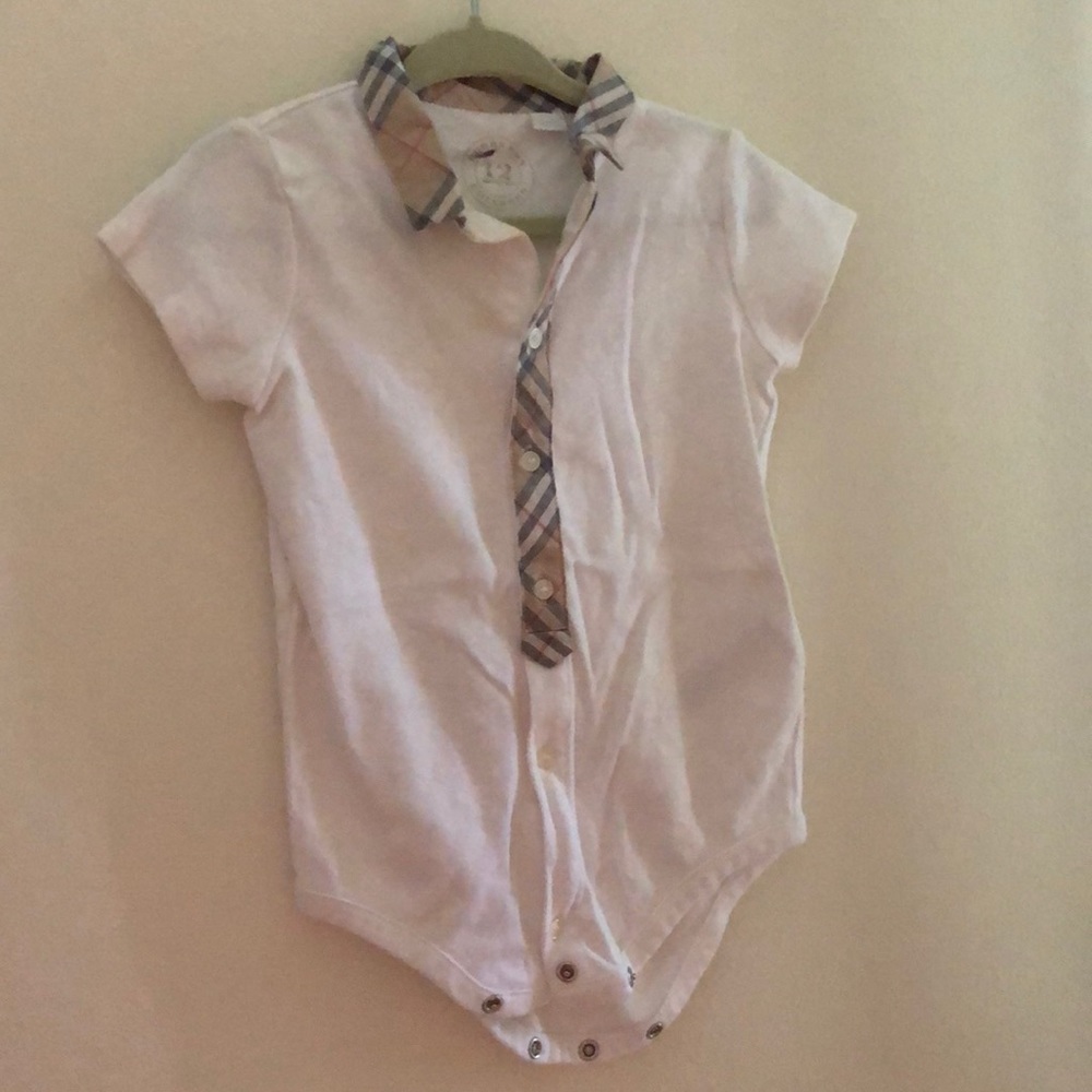 Burberry collared onesie